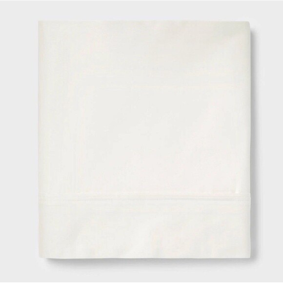 Twin XL 400 Thread Count Performance Flat Sheet Sour Cream - Threshold - Picture 1 of 6